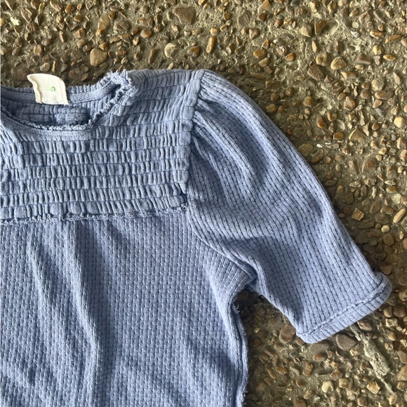 free people light purple 3/4 sleeve top size s - Picture 2 of 4